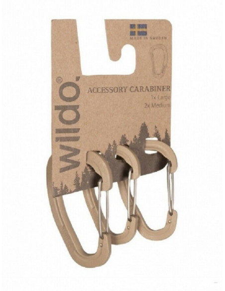 LOT DE 3 MOUSQUETONS WILDO (35 et 50kg de Capacité de charge)