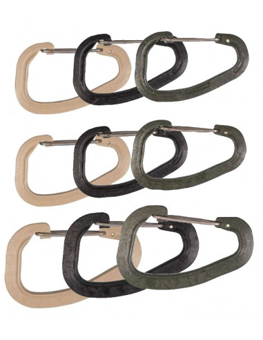 LOT DE 3 MOUSQUETONS WILDO (35 et 50kg de Capacité de charge)