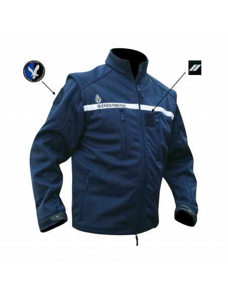 SOFTSHELL GENDARMERIE 2 EN 1 MANCHES AMOVIBLES