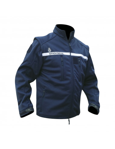 SOFTSHELL GENDARMERIE 2 EN 1 MANCHES AMOVIBLES