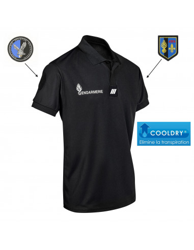 POLO GENDARMERIE RESPIRANT COOLDRY  NOIR