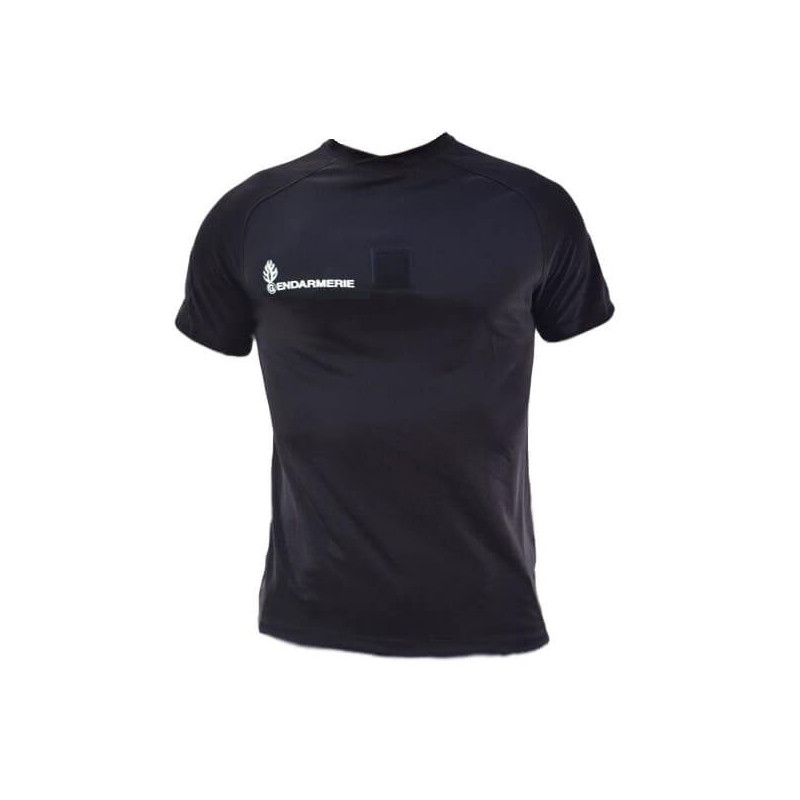 T-SHIRT GENDARMERIE RESPIRANT COOLDRY NOIR