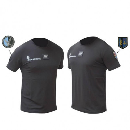 T-SHIRT GENDARMERIE RESPIRANT COOLDRY NOIR
