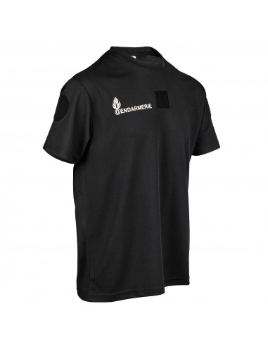 T-SHIRT GENDARMERIE RESPIRANT COOLDRY NOIR