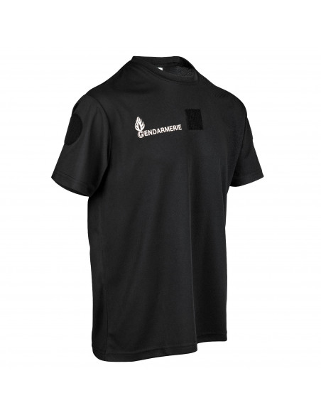 T-SHIRT GENDARMERIE RESPIRANT COOLDRY NOIR