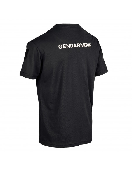 T-SHIRT GENDARMERIE RESPIRANT COOLDRY NOIR