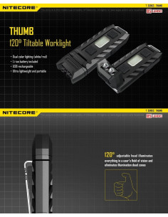 Lampe THUMB 85Lumens balisage Rouge 2