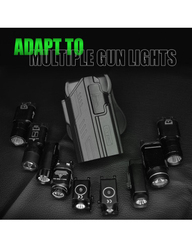 HOLSTER R-DEFENDER GLOCK 17 AVEC LAMPE