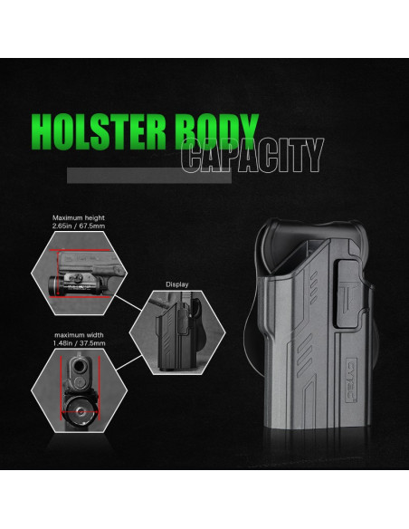 HOLSTER R-DEFENDER GLOCK 17 AVEC LAMPE